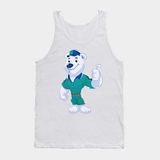 Polar Bear Mascot Cartoon Tank Top